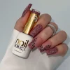 Lakier brokatowy z efektem Flash, hybrydowy, Nailsology, Hight – End Pink 125, 8ml