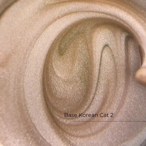 Crystal Base Korean Cat №2 HEMA & TPO Free brązowa baza do paznokci z pyłkiem