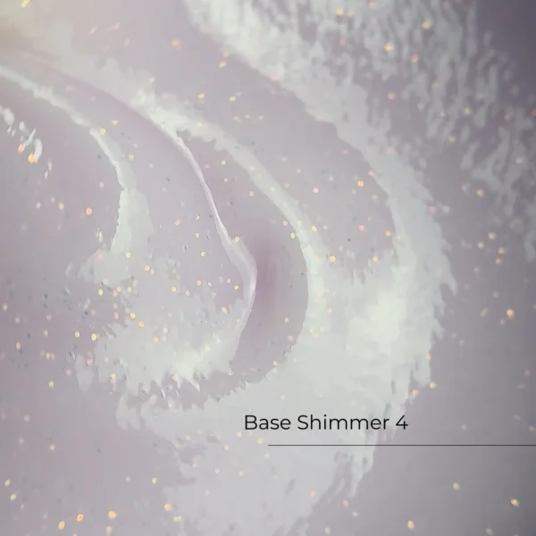 Crystal Base Shimmer №4 HEMA & TPO Free 12ml jasna baza do paznokci z drobinką Crystal Base Shimmer №4 HEMA & TPO Free 12ml jasna baza do paznokci z drobinką