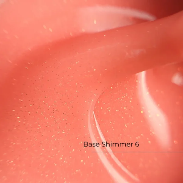 Crystal Base Shimmer №6 HEMA & TPO Free 12ml baza do paznokci z drobinką baza do paznokci z drobinką