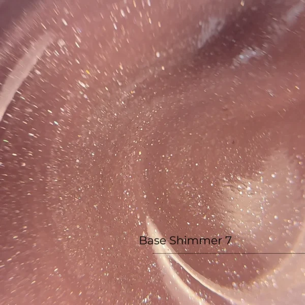 Crystal Base Shimmer №7 HEMA & TPO Free 12ml ciemna baza z drobinką do paznokci ciemna baza z drobinką do paznokci
