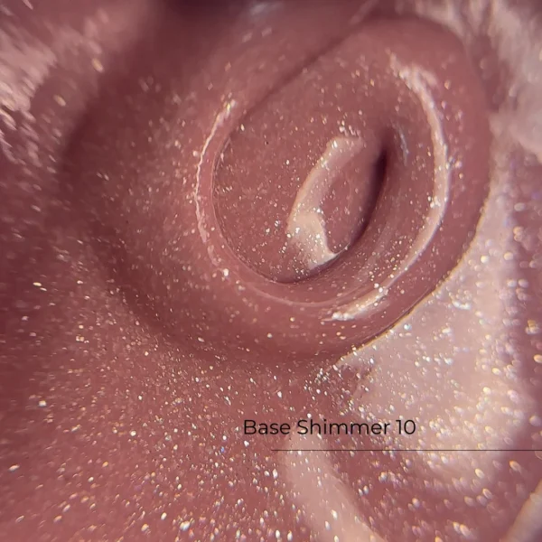 Crystal Base Shimmer №10 HEMA & TPO Free ciemna baza do paznokci z drobinką Crystal Base Shimmer №10 HEMA & TPO Free ciemna baza do paznokci z drobinką