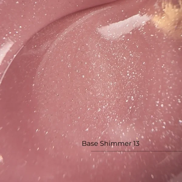 Crystal Base Shimmer №13 HEMA & TPO Free baza do paznokci ze srebrną drobinką