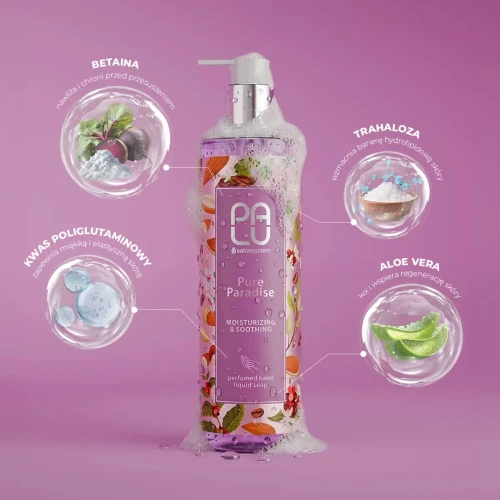 PALU PURE PARADISE 400ml Nawilżająco-kojące mydło do rąk Nawilżająco-kojące mydło do rąk