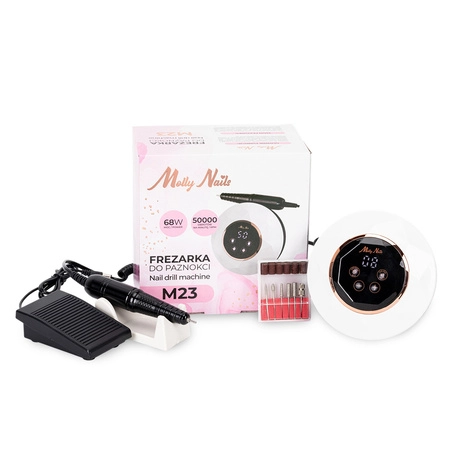 MollyNails Frezarka do paznokci 68W do manicure pedicure biała MollyNails Frezarka do paznokci 68W do manicure pedicure biała