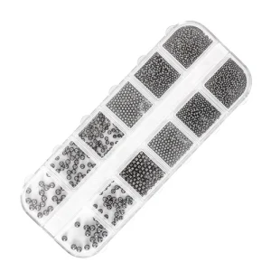Kasetka z ozdobami bulion Molly Nails czarny black 1000 sztuk