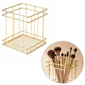 Stojak organizer pojemnik na pędzelki gold Nr 4