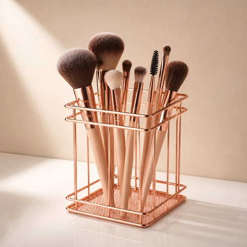 Stojak organizer pojemnik na pędzelki rose gold Stojak organizer pojemnik na pędzelki rose gold Nr 3