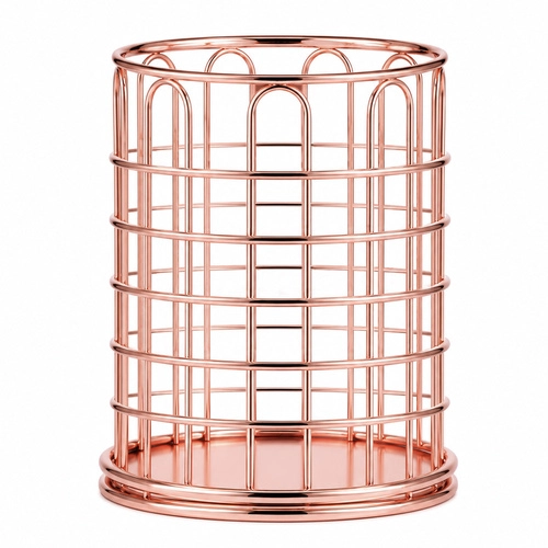 Stojak organizer pojemnik na pędzelki rose gold Nr 7