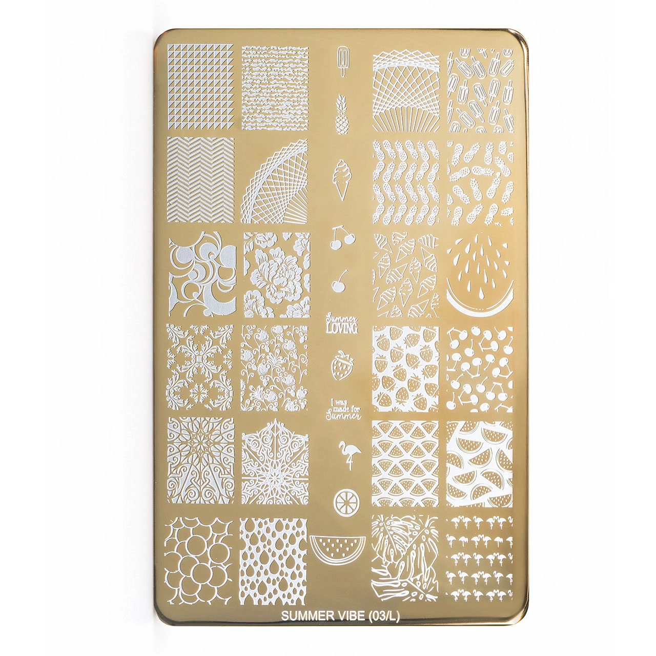 summer-vibe03l-rotated Clavier Golden Edition – SUMMER VIBE (03/L) Metalowa blaszka do stempli
