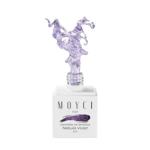 Moyci Top UNIVERSE OF SPARKLE Lakier nabłyszczający NO WIPE 6ml – NEBULA VIOLET